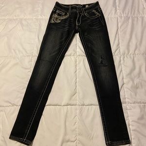 Dark Wash MissMe Buckle Skinny Jeans